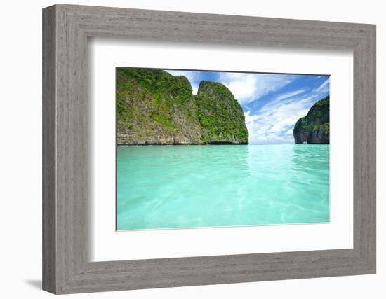 Beautiful Lagoon at Phi Phi Ley Island, the Exact Place Where the Beach Movie Was Filmed-haveseen-Framed Photographic Print