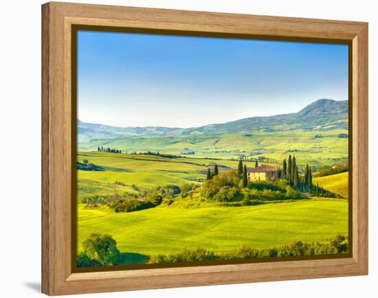 Beautiful Landscape in Tuscany, Italy-sborisov-Framed Premier Image Canvas