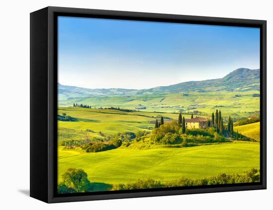 Beautiful Landscape in Tuscany, Italy-sborisov-Framed Premier Image Canvas