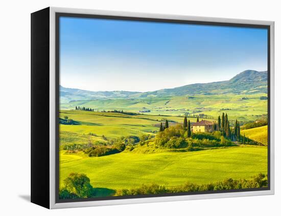 Beautiful Landscape in Tuscany, Italy-sborisov-Framed Premier Image Canvas