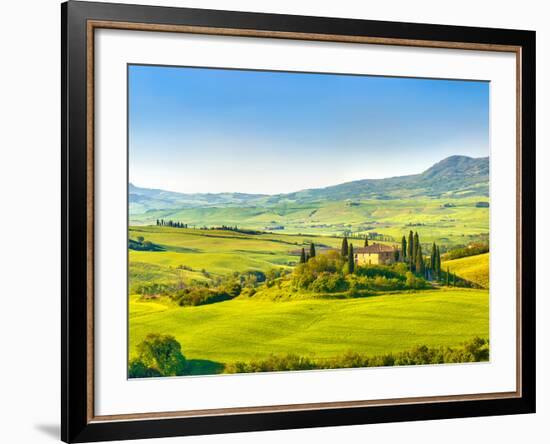 Beautiful Landscape in Tuscany, Italy-sborisov-Framed Photographic Print