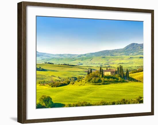 Beautiful Landscape in Tuscany, Italy-sborisov-Framed Photographic Print
