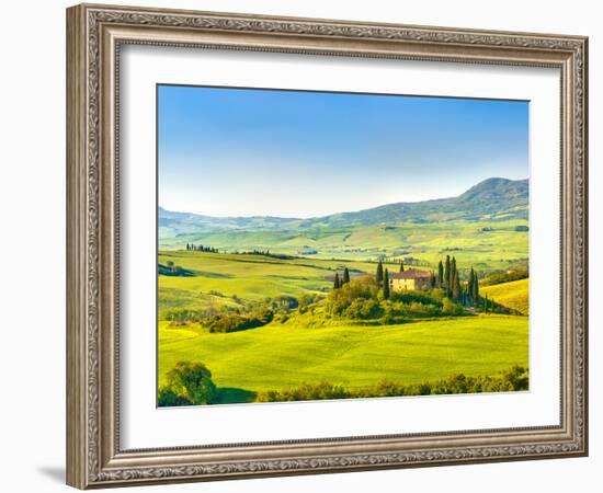 Beautiful Landscape in Tuscany, Italy-sborisov-Framed Photographic Print