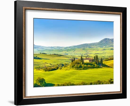 Beautiful Landscape in Tuscany, Italy-sborisov-Framed Photographic Print