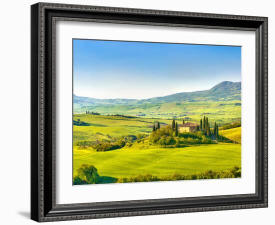 Beautiful Landscape in Tuscany, Italy-sborisov-Framed Photographic Print