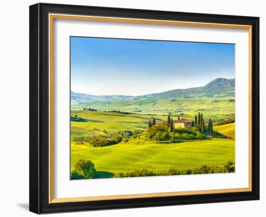 Beautiful Landscape in Tuscany, Italy-sborisov-Framed Photographic Print