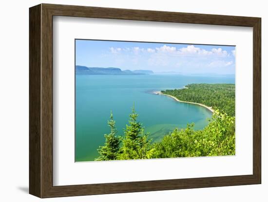 Beautiful Landscape of Lake Superior Northern Shore from above in Ontario, Canada-elenathewise-Framed Photographic Print