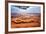 Beautiful Landscape of the Namib Desert under the Wing of the Aircraft at Sunset. Flying on a Plane-Oleg Znamenskiy-Framed Photographic Print