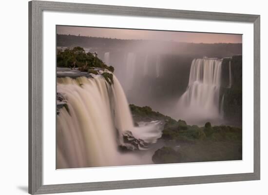 Beautiful Landscape of Waterfall on Long Exposure at Night, Iguazu Falls, Foz Do Iguacu, Parana Sta-Vitor Marigo-Framed Photographic Print