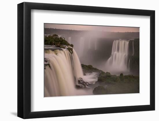 Beautiful Landscape of Waterfall on Long Exposure at Night, Iguazu Falls, Foz Do Iguacu, Parana Sta-Vitor Marigo-Framed Photographic Print