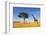 Beautiful Landscape with Tree and Giraffe in Africa-Volodymyr Burdiak-Framed Photographic Print