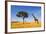 Beautiful Landscape with Tree and Giraffe in Africa-Volodymyr Burdiak-Framed Photographic Print