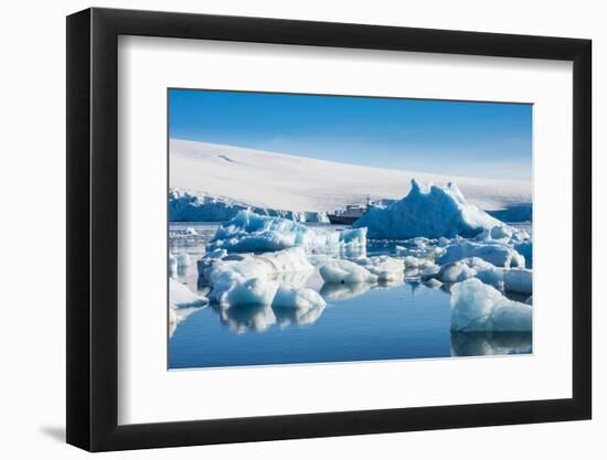 Beautiful little icebergs, Hope Bay, Antarctica, Polar Regions-Michael Runkel-Framed Photographic Print