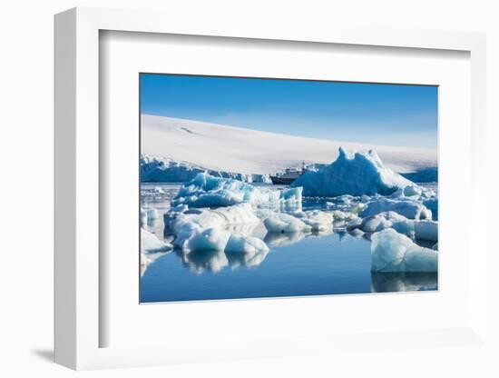 Beautiful little icebergs, Hope Bay, Antarctica, Polar Regions-Michael Runkel-Framed Photographic Print