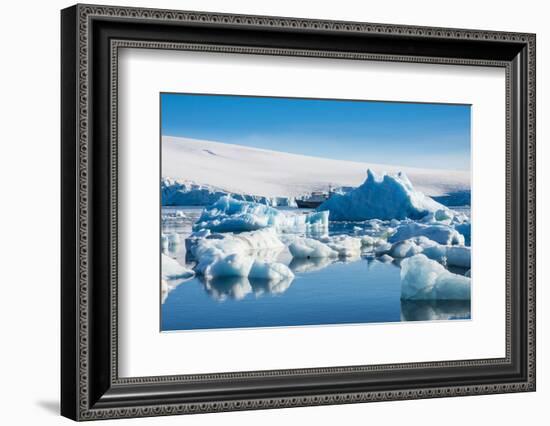 Beautiful little icebergs, Hope Bay, Antarctica, Polar Regions-Michael Runkel-Framed Photographic Print