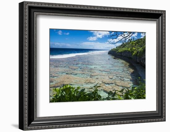 Beautiful low tide pools, Niue, South Pacific, Pacific-Michael Runkel-Framed Photographic Print