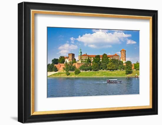 Beautiful Medieval Wawel Castle, Cracow, Poland-mffoto-Framed Photographic Print