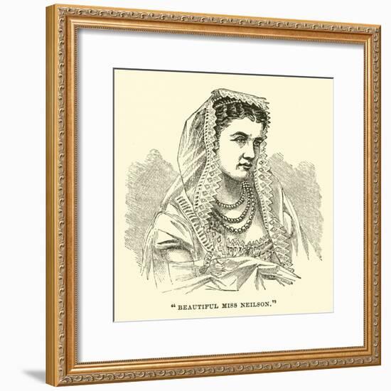 "Beautiful Miss Neilson"-null-Framed Giclee Print