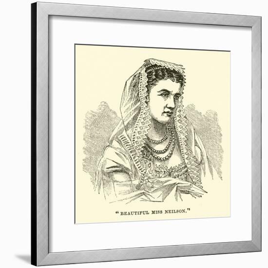 "Beautiful Miss Neilson"-null-Framed Giclee Print