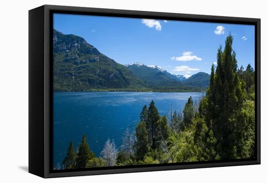Beautiful Mountain Lake in the Los Alerces National Park-Michael Runkel-Framed Premier Image Canvas
