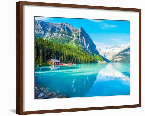 Beautiful Nature of Lake Louise in Banff National Park, Canada-Yunsun_Kim-Framed Photographic Print