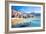Beautiful Old Harbor with Wooden Fishing Boat in Cefalu, Sicily, Italy.-Aleksandar Todorovic-Framed Photographic Print