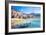 Beautiful Old Harbor with Wooden Fishing Boat in Cefalu, Sicily, Italy.-Aleksandar Todorovic-Framed Photographic Print