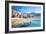 Beautiful Old Harbor with Wooden Fishing Boat in Cefalu, Sicily, Italy.-Aleksandar Todorovic-Framed Photographic Print