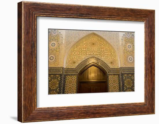 Beautiful ornamented door inside the Grand Mosque, Kuwait City, Kuwait, Middle East-Michael Runkel-Framed Photographic Print