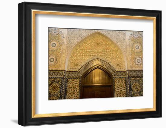 Beautiful ornamented door inside the Grand Mosque, Kuwait City, Kuwait, Middle East-Michael Runkel-Framed Photographic Print