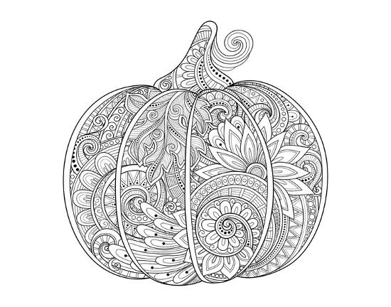 Beautiful Pumpkin Coloring Art Coloring Poster Art Com