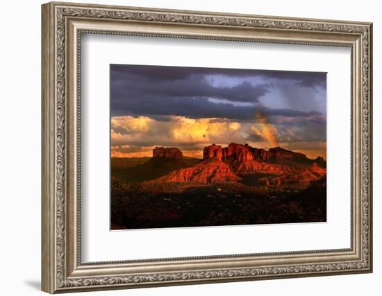 Beautiful Rainbow in Sedona Arizona during Sunset-BVDC-Framed Photographic Print