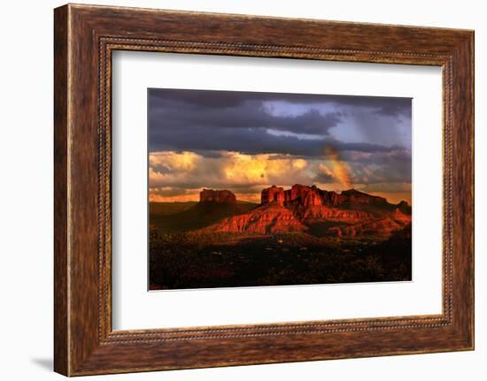 Beautiful Rainbow in Sedona Arizona during Sunset-BVDC-Framed Photographic Print