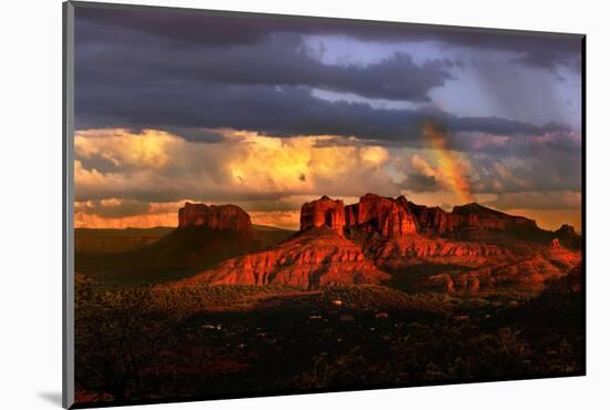 Beautiful Rainbow in Sedona Arizona during Sunset-BVDC-Mounted Photographic Print