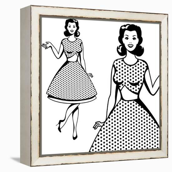 Beautiful Retro Girl in Pop Art Style-incomible-Framed Stretched Canvas