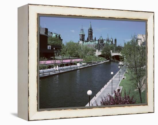 Beautiful Rideau Canal in Ottawa, Ontario, Canada-null-Framed Premier Image Canvas