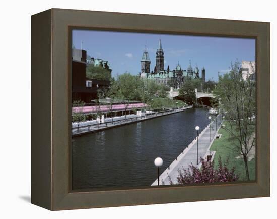 Beautiful Rideau Canal in Ottawa, Ontario, Canada-null-Framed Premier Image Canvas