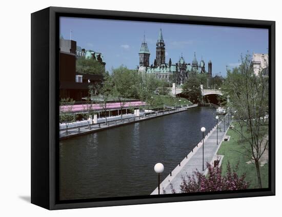 Beautiful Rideau Canal in Ottawa, Ontario, Canada-null-Framed Premier Image Canvas