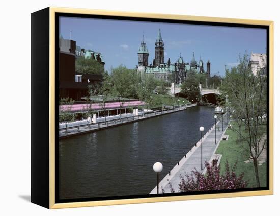 Beautiful Rideau Canal in Ottawa, Ontario, Canada-null-Framed Premier Image Canvas