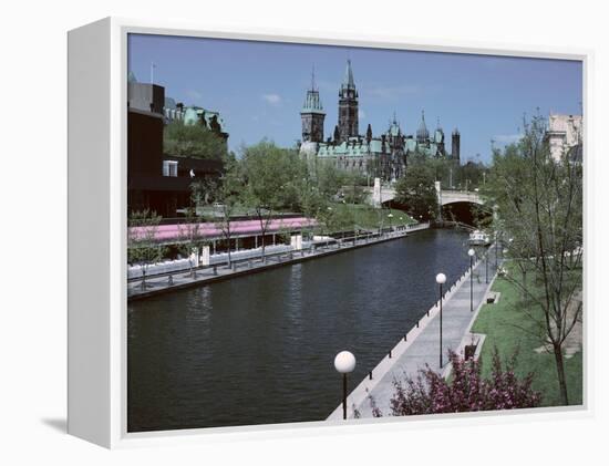 Beautiful Rideau Canal in Ottawa, Ontario, Canada-null-Framed Premier Image Canvas