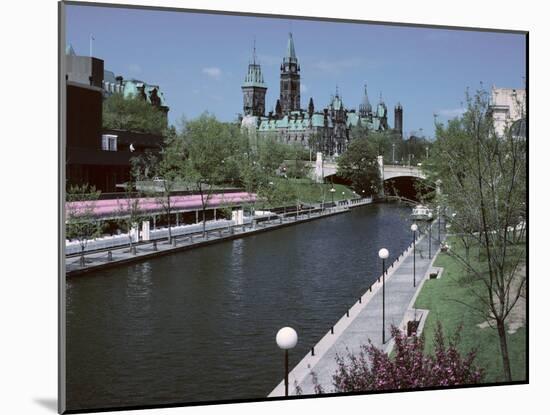 Beautiful Rideau Canal in Ottawa, Ontario, Canada-null-Mounted Photographic Print