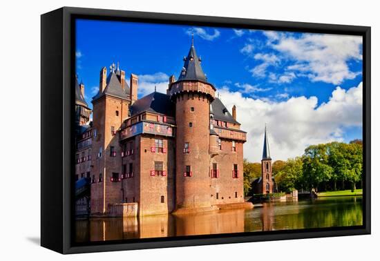 Beautiful Romantic Holland Castle on Water De Haar-Maugli-l-Framed Premier Image Canvas