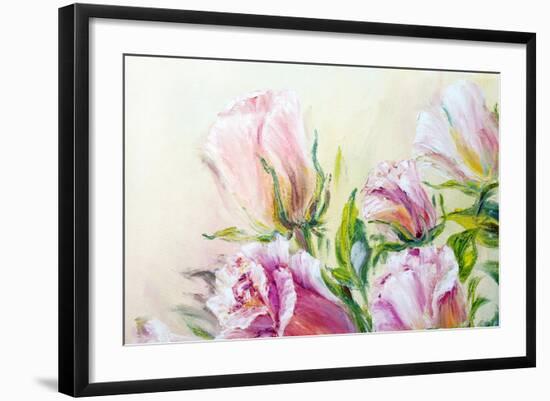 Beautiful Roses, Oil Painting on Canvas-Valenty-Framed Art Print