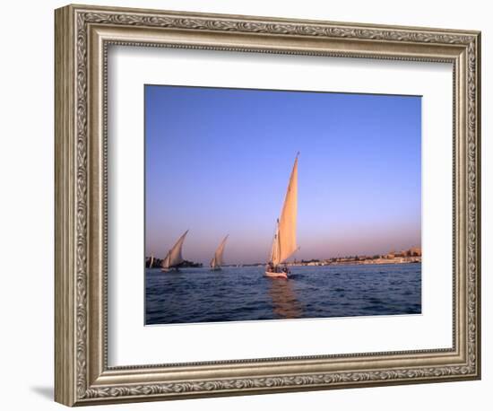 Beautiful Sailboats Riding Along the Nile River, Cairo, Egypt-Bill Bachmann-Framed Photographic Print