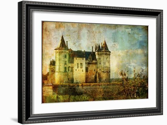 Beautiful Saumur Castle - Vintage Picture-Maugli-l-Framed Art Print
