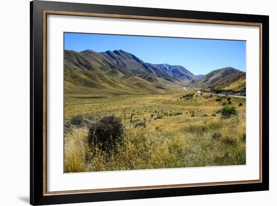 Beautiful Scenery on the Highway around the Lindis Pass, Otago, South Island, New Zealand, Pacific-Michael Runkel-Framed Photographic Print