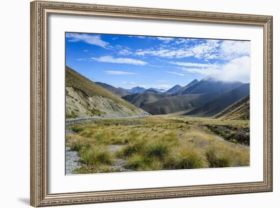 Beautiful Scenery on the Highway around the Lindis Pass, Otago, South Island, New Zealand, Pacific-Michael Runkel-Framed Photographic Print