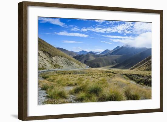 Beautiful Scenery on the Highway around the Lindis Pass, Otago, South Island, New Zealand, Pacific-Michael Runkel-Framed Photographic Print