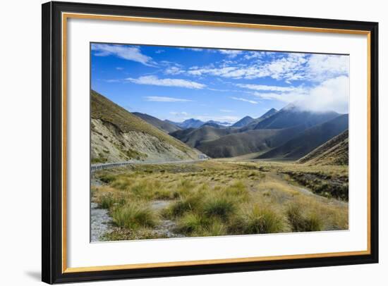 Beautiful Scenery on the Highway around the Lindis Pass, Otago, South Island, New Zealand, Pacific-Michael Runkel-Framed Photographic Print