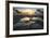 Beautiful Seascape at Sunset with Dramatic Clouds Landscape Image-Veneratio-Framed Photographic Print
